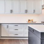 Amerdeco 10 Pack Champagne Bronze and Black Knurled Cabinet Pulls 5 inch Hole Centre to Hole Centre Kitchen Cabinet Handles for Drawer Dresser, Cupboard and Wardrobe ZH0040