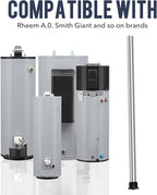 Anode Rod for hot Water Heater(2 Pack) Water Heater Anode Rod.21.65 Inch Long, Compatible with Rheem, A. O. Smith, Giant, Protect The Water Tanks from Corrosion – 3/4NPT Thread