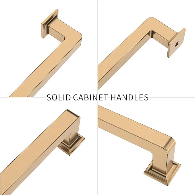 6 Pack 10 Inch Cabinet Handles - Champagne Bronze Cabinet Pulls for Kitchen and Dresser