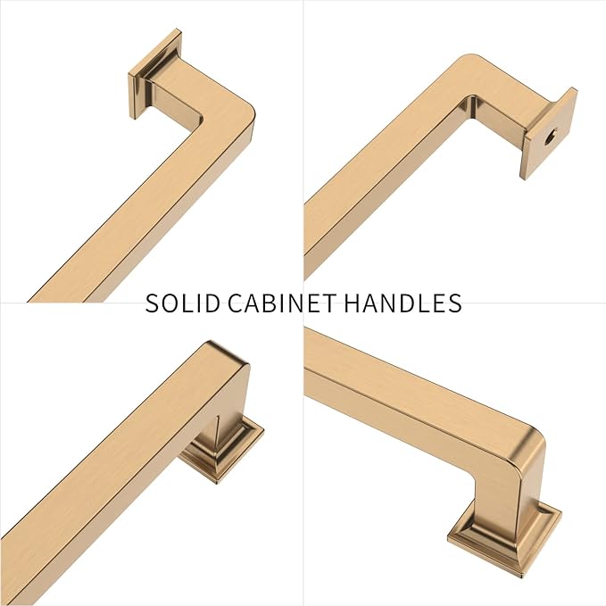 10 Pack 6.25 Inch Champagne Bronze Cabinet Pulls - Kitchen Handles & Drawer Pulls