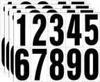 Reflective Number Stickers, 4 Sets 2 Inch Vinyl Waterproof Black Mailbox Numbers for Outside, Strong Self-adhesive House Numbers Decals for Mailbox Door Signs Trucks