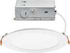 Builder Essential 5in 650 Lumens Round LED Recessed Light and Housing for Remodel or New Construction with 5-CCT 2700-3000-3500-4000-5000K in White IC-Rated