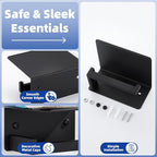 APLusee Toilet Paper Holder with Shelf Matte Black, 304 Stainless Steel Tissue Holder, Wall Mounted