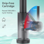 CREA Black Kitchen Faucet,Pull Down Kitchen Faucets with Sprayer 3 Modes Single Hole,360°Swivel High Arc,Commercial RV Laundry Bar Uitility Sink,Stainless Steel