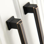 10 Pack 10 Inch(254mm) Hole Center Oil Rubbed Bronze Modern Cabinet Pulls Kitchen Cabinet Handles Kitchen Cabinet Hardware Timeless Drawer Pulls for Dresser Cupboard Wardrobe, ORB(10x10)