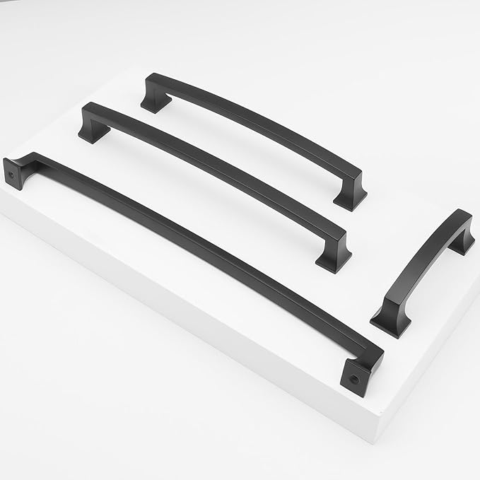 COTYKILEY 10 Pack 6-1/4Inch(160mm) Matte Black Cabinet Handles Black Kitchen Cabinet Pulls Cabinet Door Handles Kitchen Cabinet Hardware