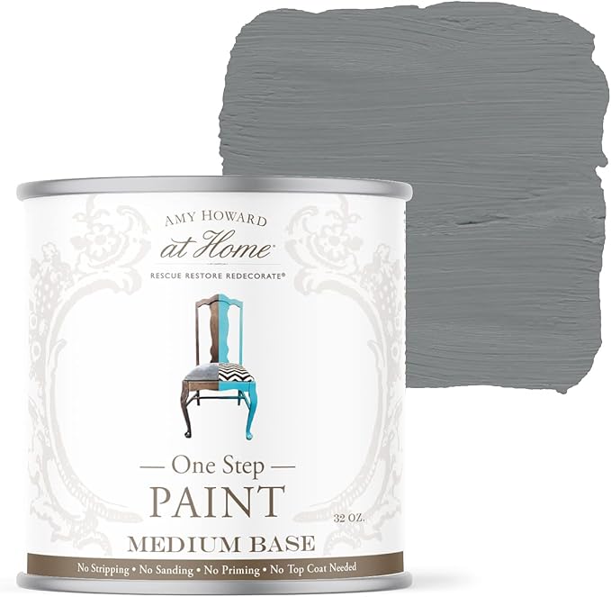AMY HOWARD AT HOME Chalk-Based One Step Paint for Furniture, Cabinetry, Decor, Finish, and More | No Stripping, Sanding, or Priming | Medium Base | 16 Ounce | Park Avenue
