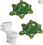 Toilet Bolt Caps, Turtle Ceramic Bolt Covers,Fun and Cute Bathroom Decor for Easy Installation Decorative Covers for Toilet (Green turtle 2pcs)