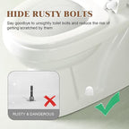 8 pcs White Toilet Bolt Caps, Toilets Bolt Covers Decorative, 1.46IN Height Toilet caps for Bottom of Toilets, No Need to Cut The Bolts and No Tools Required