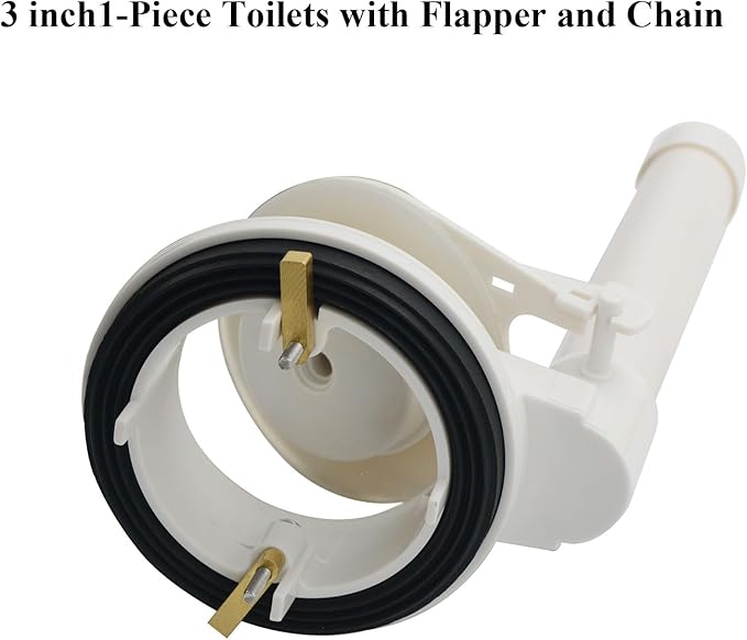 Toilet Flush Valve Replacement Kit, Universally for 3-Inch One-Piece Toilets, Includes Chain & Rubber Seal, Compatible with TOTO, American Standard, and Other WC Tank Repair Parts