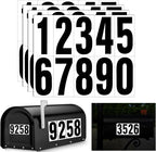 Reflective Number Stickers, 4 Sets 2 Inch Vinyl Waterproof Black Mailbox Numbers for Outside, Strong Self-adhesive House Numbers Decals for Mailbox Door Signs Trucks