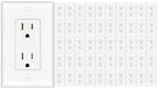 Amico 50 Pack Wall Outlet, 15 Amp Outlets, UL Listed, Tamper Resistant Standard Electrical Outlet, Decorator Receptacle with Wall Plate, Suitable for Home and Business, 125V/1875W, White