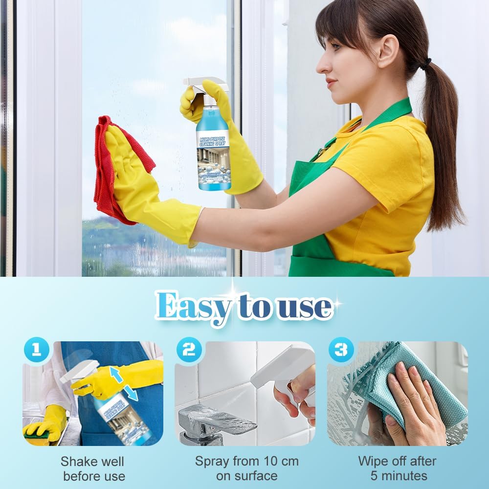 2026 New Spray Splash Cleaner, Purpose Cleaning Spray, Powerful Degreaser Sprays for Kitchen, Easy to Use Grime Remover for Household Cleaning, Convenient Handheld Cleaner for Home Family (3)