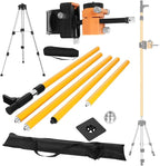 Laser Level Pole with Tripod with multifunctional gimbal,13.8 Ft./4.2M Pole &3.9 foot/1.2M retractable tripod with 5/8 and 1/4 conversion screws, for Rotary and Line Laser Level