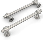 Amerdeco 10 Pack Brushed Satin Nickel Cabinet Pulls 5 Inch(128mm) Hole Center Drawer Pulls Cabinet Hardware Kitchen Cabinet Handles for Bathroom Dresser Pulls ZH0069