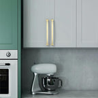 Asidrama 10 Pack 7.5 Inch(192mm) Hole Centers Kitchen Cabinet Handles, Brushed Brass Cabinet Pulls Kitchen Cabinet Hardware for Cupboard Drawer Pulls