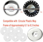 Spin Mop Head Refill Mop Replacement for Spin Magic Mop Pads Round Spin Mop Microfiber Easy Wring Spin Mop Head Cloth 6-Pack