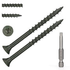 Wood Screws #10 x 2-1/2’’, T25 Star Torx Drive Flat Head Deck Screws, Green, 79Pcs (1lb)