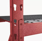 Heavy Duty Member Mark 4-Shelf Industrial Storage Rack, 77" W x 24" D x 72" H (Red, 1 Pack)