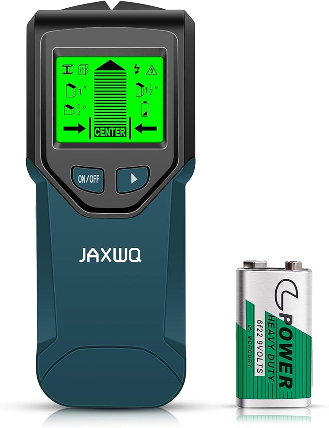 Stud Finder Wall Scanner - 5 in 1 Stud Finder Tool w/Microprocessor Chip and HD LCD Display, Stud Detector Beam Finders for the Center and Edge of Wood AC Wire Metal Studs Joist Pipe (Oceanic)