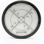 Levels High Precision Round Bullseye Bubble Aluminium Case Bullseye Spirit Bubble Surface Level Round Inclinometers for Surveying Instruments and Tribrachs, Ø60mm,Accuracy 15'/2