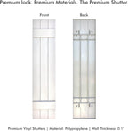 Board & Batten Vinyl Shutters (1 Pair) | 11"x51" (3-Board) - Dover White/Paintable | Exterior Window Shutters | Includes Mounting Hardware | Simple Installation | Made in USA