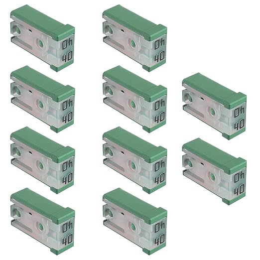 40A 32V Mini Slotted Automotive MCASE Shaped Cartridge Fuse Kit(Pack of 10pcs,40A)