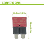 10A DC 12V-14V Auto Reset Circuit Breaker ATC/ATO Low Profile T1 Mini Blade Fuses Breakers for Car Trucks Marine Boat RV Solar and More,2 Pack