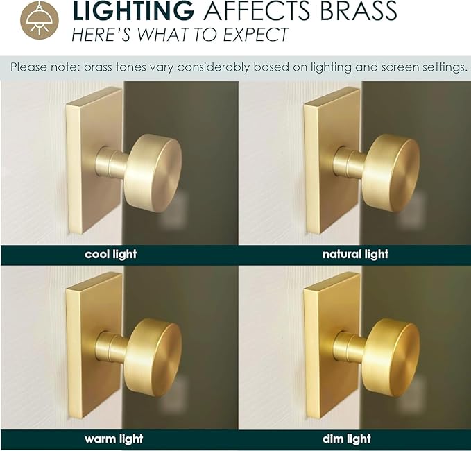 Mega Handles SUANA Entrance Combo, Door Knob and Cylinder Deadbolt and Key Combo, Heavy Duty Locking Door Knobs for Left or Right-Handed Doors – Satin Brass