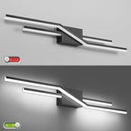 SOLFART Bathroom Lighting Fixtures Over Mirror 40 Inch Dimmable Matte Black Vanity Lights Modern Bathroom Light