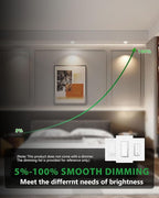 zouzai 3 Inch Gimbal Led Recessed Lighting, 360°+90° Adjustable Directional Recessed Lights, 2700K/3000K/3500K/4000K/5000K Dimmable Retrofit Eyeball Can Lights with Jbox,ETL (White, 12 Pack)