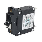 GLOSO Single Pole Miniature Circuit Breaker Manual Reset Switch Yachts Campers Caravans Control Panel M4 Screw Black Rocker 2.5A J1P