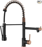Black Kitchen Faucet,Matte Black Kitchen Faucet with Pull Down Sprayer AIMADI Commercial Single Handle Single Hole Rose Gold Kitchen Sink Faucets