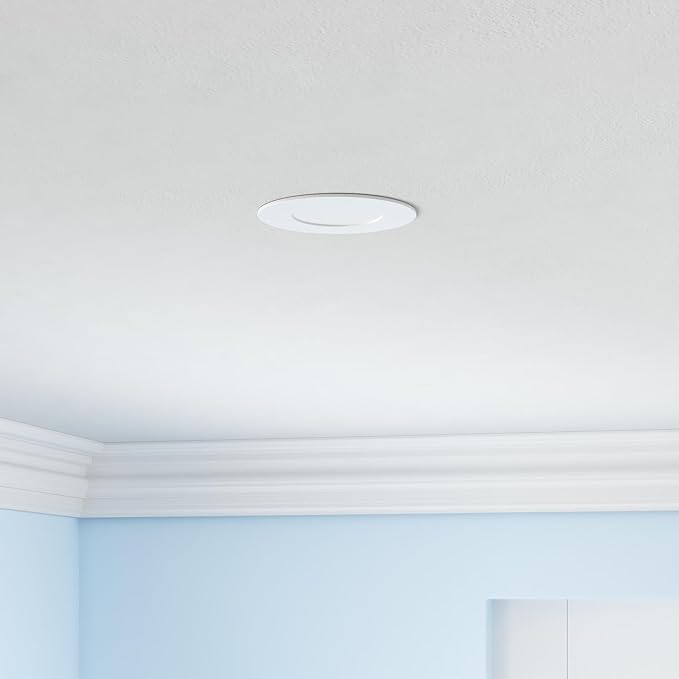 PARMIDA (6 Pack) 3 Inch 5CCT Ultra-Thin LED Recessed Ceiling Light with Junction Box, 5 Color Selectable 2700K/3000K/3500K/4000K/5000K, 8W, Dimmable Canless Wafer Slim Panel Downlight, IC Rated, ETL