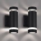 Outdoor Wall Sconce Lights,Dusk to Dawn Outdoor Exterior Lighting - ETL Listed,Modern Outside Patio Light Fixture Wall Mount Design - Up Down Light Fixture White 6000k for Front Door, Porch