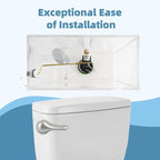 Universal Toilet Handle Replacement Kit Side Mount with 2-Inch Rubber Toilet Flapper, Toilet Tank Parts Compatible with Kohler, American Standard, TOTO, Mansfield, Angle Mount-Brushed Nickel