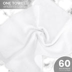 Terry Bar Mop Towels (Value Pack of 60) Size 14"x17" – Absorbent and Durable, Multipurpose Cleaning Rags, Cotton Cleaning Towels, Terry Cloth Rags, Reusable Shop Rags (White)