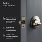 Level Lock+ WiFi Deadbolt Smart Lock - World's Smallest Smart Lock Plus Apple Home Key - Lock/Unlock Anywhere - Level App for iOS & Android - Works with Alexa, Apple & Google Home (Satin Nickel)