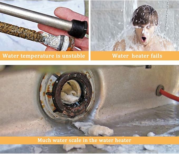 42'' Flexible Magnesium Anode Rod for Hot Water Heater Compatible with Rheem Reliance Richmond GE KenmoreTanks 3/4" NPT Thread 0.8'' Diameter Home Water Tank Anode Rod