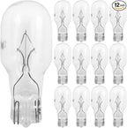 12-Pack 12 Volt 11 Watt Low Voltage T5 Landscape Light Bulbs for Malibu lights Landscape, Appliance, RV, Outdoor Landscape Lights Lamp -1/4 Wedge Base Small Light Bulbs,2800K Warm White,CRI 85, Clear