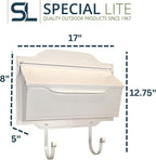 Special Lite Contemporary Horizontal Wall Mount Mailbox - White Aluminum Mailbox for Wall Mount - SHC-1002-WH