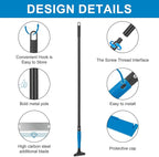 KeFanta Floor Scraper Heavy Duty, 4" Wide Razor Blade Scraper Tool with 45.7" Long Handle, 10PCS Extra Metal Blades, Scraper for Cleaning Glass Wall Gum Paint Tile Glue Linoleum Sturdy Durable