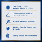 Rust-Oleum Color Spark Interior Paint and Primer in One, Eggshell, Bubble Bath, 1 Gallon