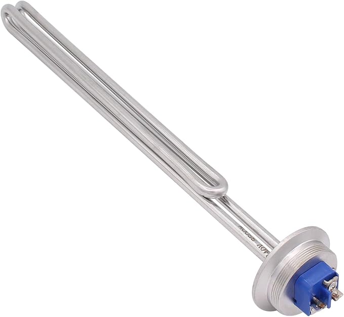 DERNORD 2 Inch (OD64) Tri-clamp 240V 5500W Foldback Heating Element Electric Water Heater with Low Watt Density