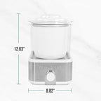 Nostalgia Electric Ice Cream Maker with 2-Qt Double Insulated Gel Canister & Stainless Steel Base - Makes Sorbet, Soft Serve, and Frozen Yogurt - White