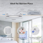 Lepro 6 Pack 6 Inch LED Recessed Ceiling Light with Junction Box, 5000 Kelvin Daylight Wafer Ultra-Thin, 1050 Lumen Dimmable Retrofit Downlight, 12 watt Eqv. 100 watt, ETL, Energy Star & FCC Certified