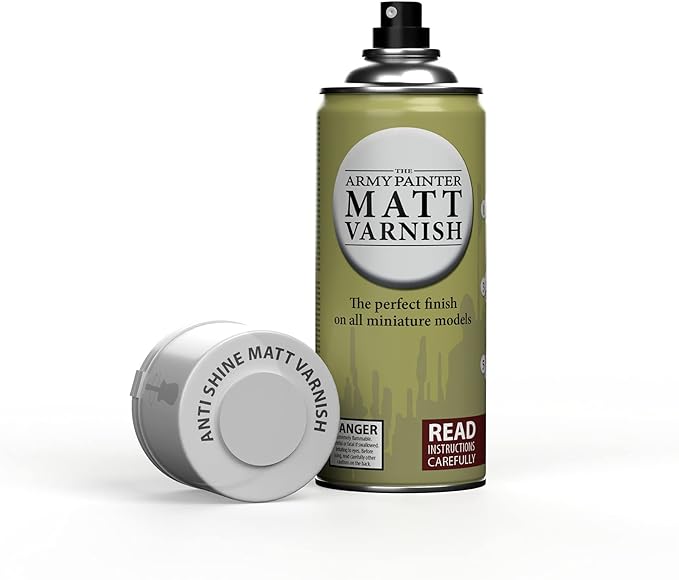 The Army Painter Anti Shine Matt Varnish for Miniature Painting - Acrylic after Quickshade Protector Spray Varnish for Miniatures, 400ml