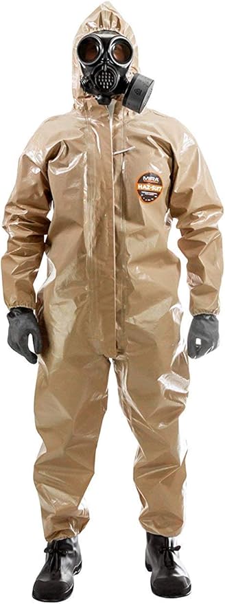 MIRA SAFETY Suit Disposable Protective Coverall with Hood and Elastic Cuff