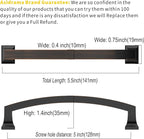 Asidrama 20 Pack 5 Inch(128mm) Hole Centers Kitchen Cabinet Handles, Oil Rubbed Bronze Cabinet Pulls Kitchen Cabinet Hardware for Cupboard Drawer Pulls