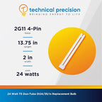 Technical Precision Replacement for Eiko Dt24/35/rs Light Bulb 24W / 27W Compact Fluorescent Bulb with 2-Pin 2G11 Base - T5 Duo-Tube Bulb - 13.75 Overall Length - 1 Pack